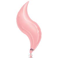 anagram 36 inch curve foil balloon pastel pink