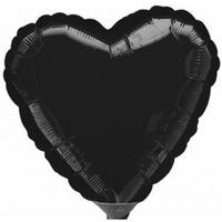 anagram 4 inch heart foil balloon black