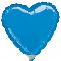 anagram 4 inch heart foil balloon blue