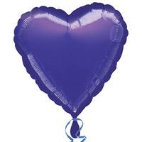 Anagram 18 Inch Heart Foil Balloon - Purple/purple