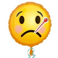 Anagram 18 Inch Circle Foil Balloon - Emoji Get Well Soon