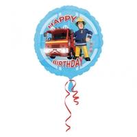 anagram 18 inch circle foil balloon fireman sam happy birthday