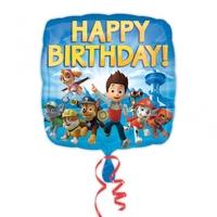Anagram 18 Inch Square Foil Balloon - Paw Patrol Happy Birthday