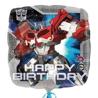 Anagram 18 Inch Square Foil Balloon - Transformers Happy Birthday