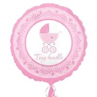 Anagram 18 Inch Circle Foil Balloon - Celebrate Baby Girl