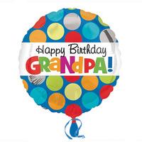 anagram 18 inch circle foil balloon polka grandpa birthday