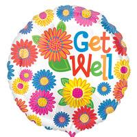 Anagram 18 Inch Circle Foil Balloon - Primary Get Well