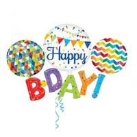 Anagram Supershape Foil Balloon - Happy Birthday