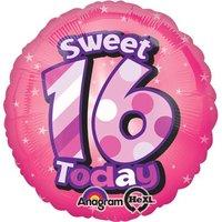 Anagram Happy Sweet 16th Birthday Circle Foil Balloon