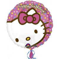 Anagram 18 Inch Circle Foil Balloon - Hello Kitty Happy Birthday