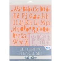 Animation Lettering Stencil Set