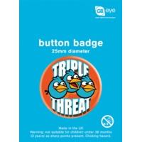 angry birds triple threat button badge