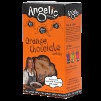 angelic gluten free orange chocolate cookies box 125g 125g orange