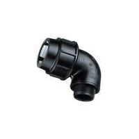 Angle coupling, made of PP, external thread, in various sizes