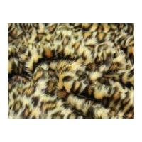 Animal Print Short Pile Fur Fabric Leopard