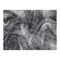 Animal Print Sheer Polyester Chiffon Dress Fabric Grey