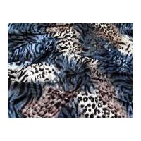 Animal Print Viscose Stretch Jersey Dress Fabric Turquoise