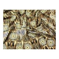 Animal Print Repeat Viscose Challis Dress Fabric Gold