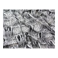 Animal Print Repeat Viscose Challis Dress Fabric Grey