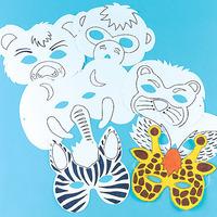 Animal Colour-in Masks (Pack of 8)