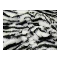 animal print short pile fur fabric zebra