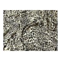 Animal Print Polyester Crepe Dress Fabric Brown