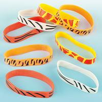 animal print wrist bands pack of 12