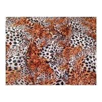 Animal Print Polyester Chiffon Dress Fabric Rust