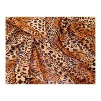 Animal Print Polyester Chiffon Dress Fabric Burnt Orange