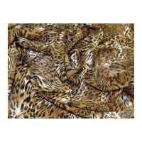 Animal Print Polyester Chiffon Dress Fabric Brown