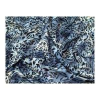 Animal Print Polyester Chiffon Dress Fabric Blue