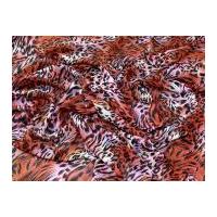 Animal Print Polyester Chiffon Dress Fabric Red & Pink