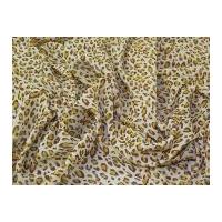 Animal Print Polyester Chiffon Dress Fabric Citrus & Brown