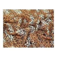 Animal Print Polyester Chiffon Dress Fabric Rust