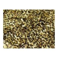 Animal Print Polyester Chiffon Dress Fabric Olive Green