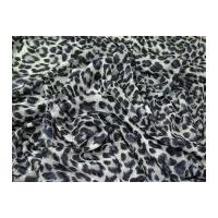 animal print polyester chiffon dress fabric grey