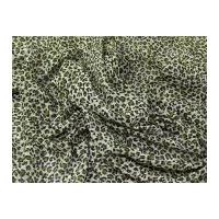 Animal Print Polyester Chiffon Dress Fabric Olive Green