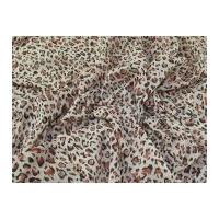 Animal Print Polyester Chiffon Dress Fabric Rust