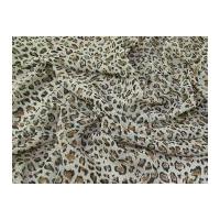 Animal Print Polyester Chiffon Dress Fabric Earth Brown