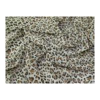 animal print polyester chiffon dress fabric earth brown