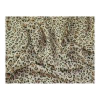 Animal Print Polyester Chiffon Dress Fabric Tan Brown