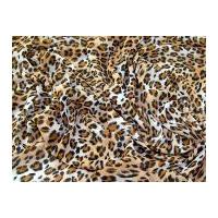 Animal Print Polyester Chiffon Dress Fabric Tan