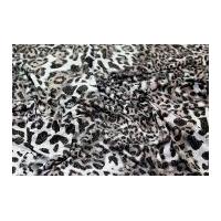 Animal Skin Print Stretch Jersey Dress Fabric Black, Brown & Grey