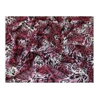 Animal Print Polyester Chiffon Dress Fabric Plum