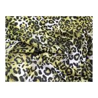 Animal Print Polyester Chiffon Dress Fabric Citrus Green