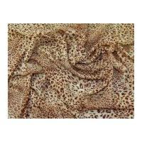 Animal Print Polyester Chiffon Dress Fabric Rust