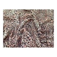 animal print polyester chiffon dress fabric coral