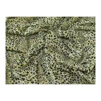 Animal Print Polyester Chiffon Dress Fabric Citrus Green