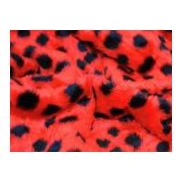 Animal Print Short Pile Fur Fabric Ladybird