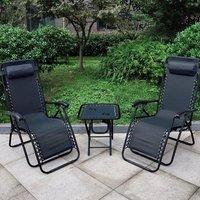 anti gravity reclining chair and table black